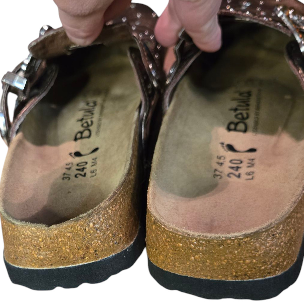 Birkenstock Betula Boston Bronze Buckle Mules Clogs Rhinestones Size 6 - Picture 6 of 9